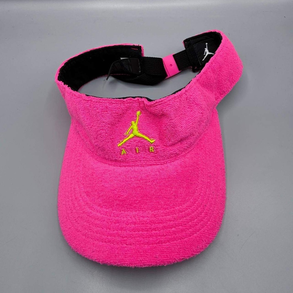 Air Jordan Visor Hat Men Pink Embroidered Logo Jumpman‎ Strap Back Cap